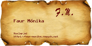 Faur Mónika névjegykártya