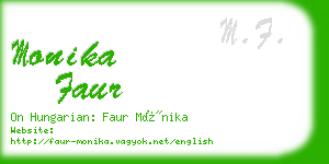 monika faur business card